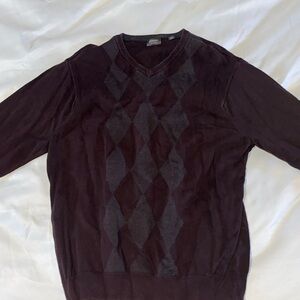 Arrow Men's V-Neck Sweater - Black